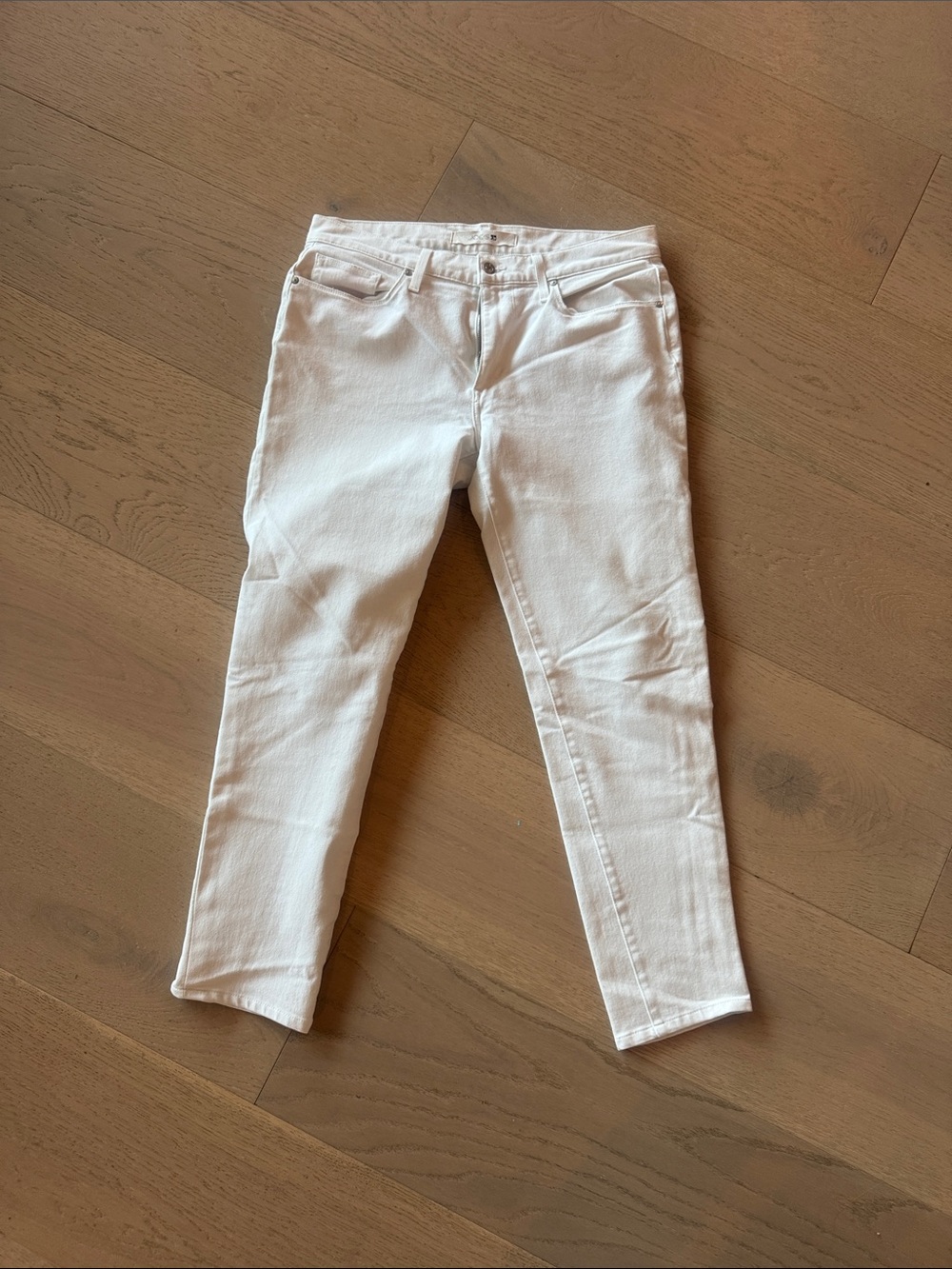 Joe's Jeans White Ankle Crop Stretch Jeans